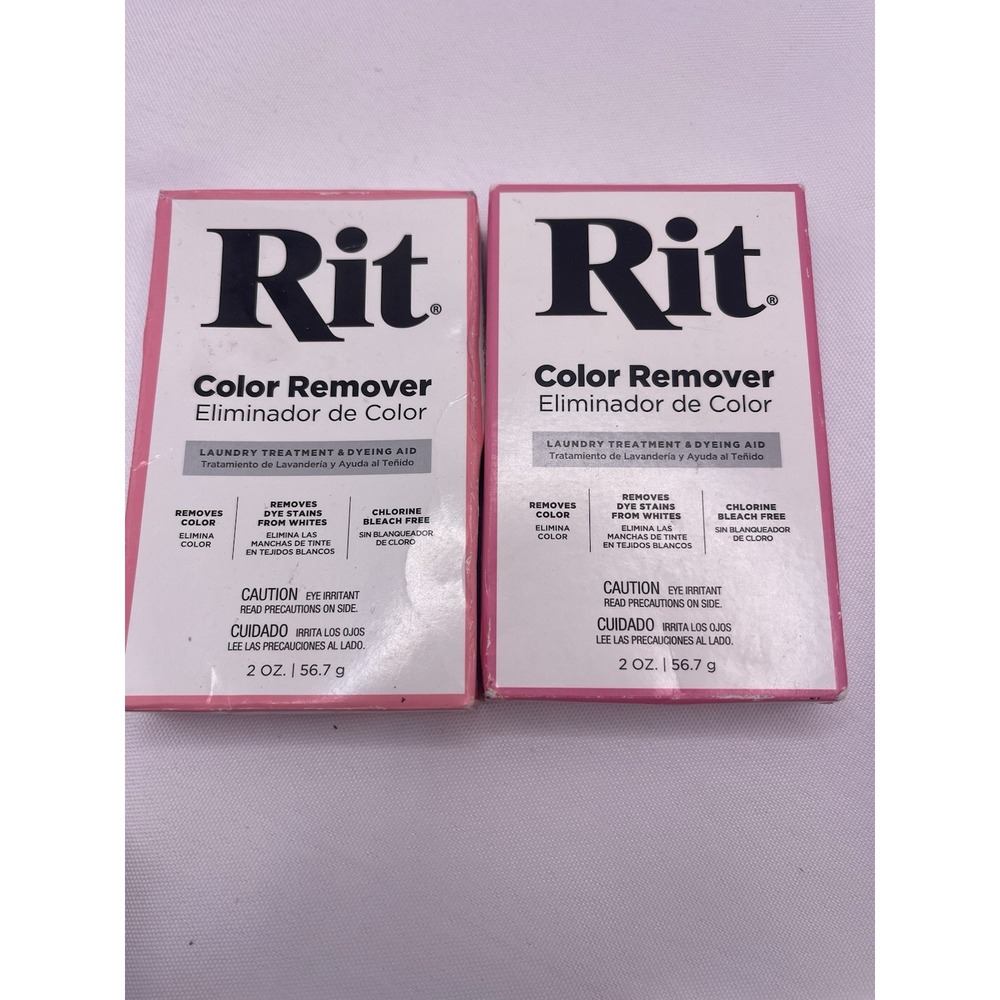 Lot of 2 RIT Color Remover, Laundry Treatment. 2oz,‎ (4oz. T), USA, New-in-Box!